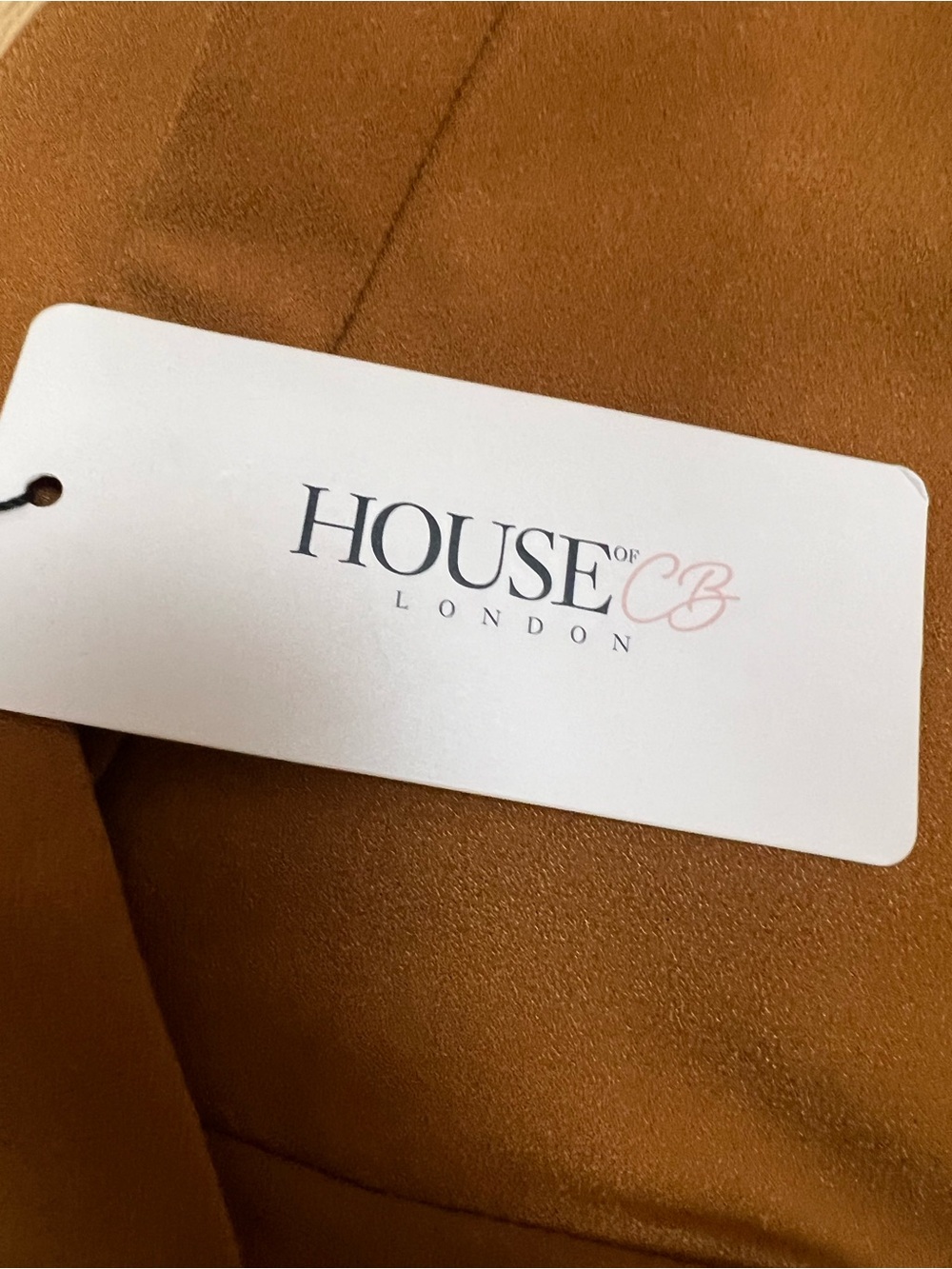 NWT House of CB Cosima Drape Front Trousers in Camel - Picture 6 of 16